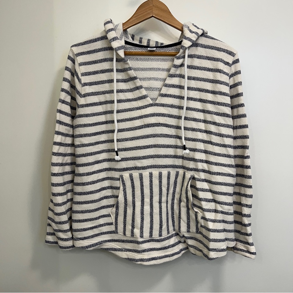 Old Navy Striped Hoodie, Knit Sweater Pullover, Boating, Lightweight, Large.
